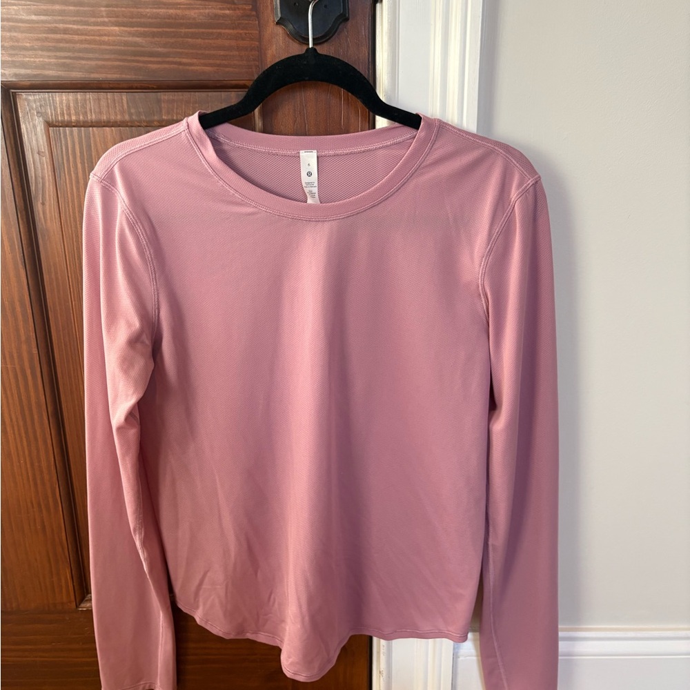 Lululemon Athletica Soft Rose Long Sleeve Tee